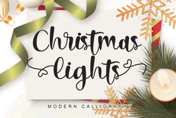 A Fresh Look at Christmas Lights: What This Elegant Handwritten Font Can Do for Your Projects