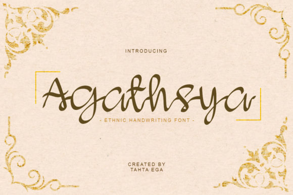 Agathsya: The Delicate Handwritten Font That Brings Ethnic Elegance to Every Remarkable Design