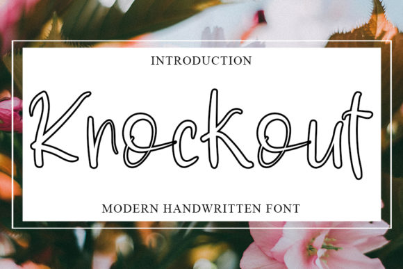 Discover the Charm of Knockout: How This Sweet Handwritten Font Adds Playful Energy to Every Project