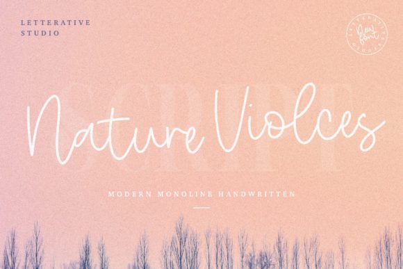 Nature Violces: A Delicate Handwritten Font for Creative Projects