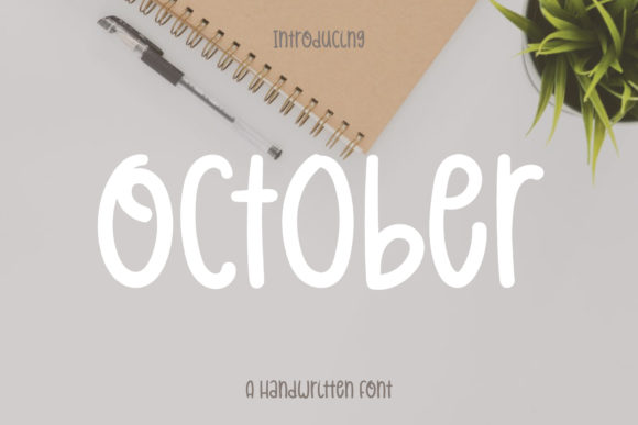 October: A Bold Handwritten Font