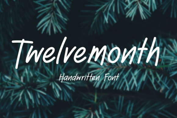 Twelve Month: A Friendly Italic Handwritten Font
